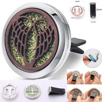 10pcslot aromatherapy jewelry car perfume diffuser stainless steel vent freshener car essential oil diffuser necklace locket