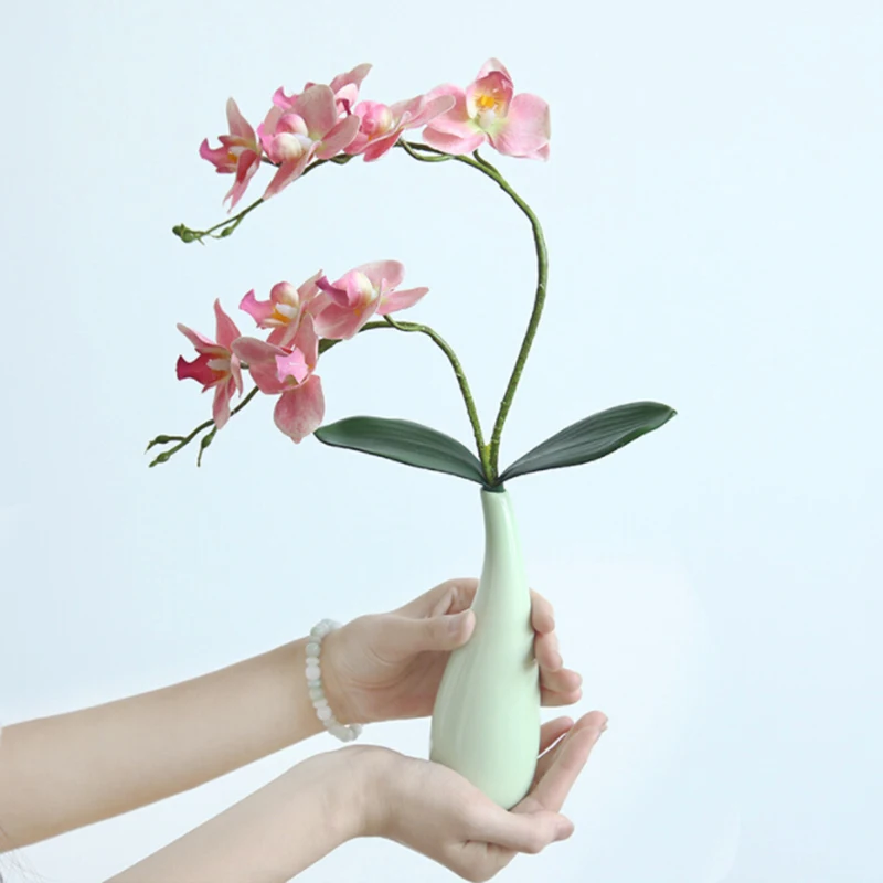 Искусственная Цветочная подделка Шелковая бабочка Орхидея украшение стола для