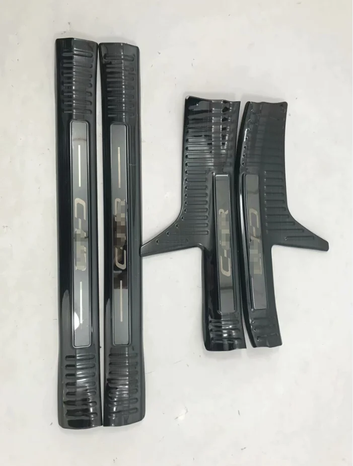 Черная Нержавеющая внутренняя Накладка на порог двери прикрытие потертостей для