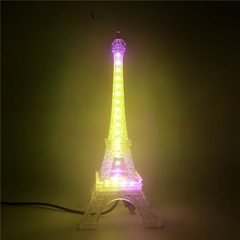 Эйфелева башня атмосферная лампа DC5V USB WS2812B умный прибор приемно 48 Пиксели