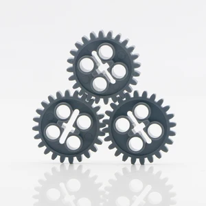 Технические строительные блоки, детали, объемное зубчатое отверстие с перекрестными зубьями Z24, колесные соединители, развивающие игрушки, технология кубики MOC 3648