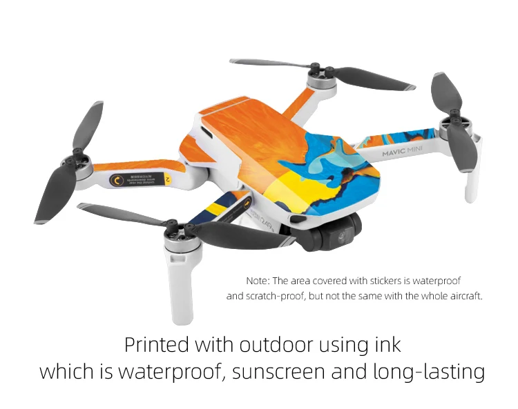 Для DJI Mavic мини ПВХ наклейки водонепроницаемый кожный обертывание протектор для дрона тело руки и пульт дистанционного управления для Mavic мини аксессуары