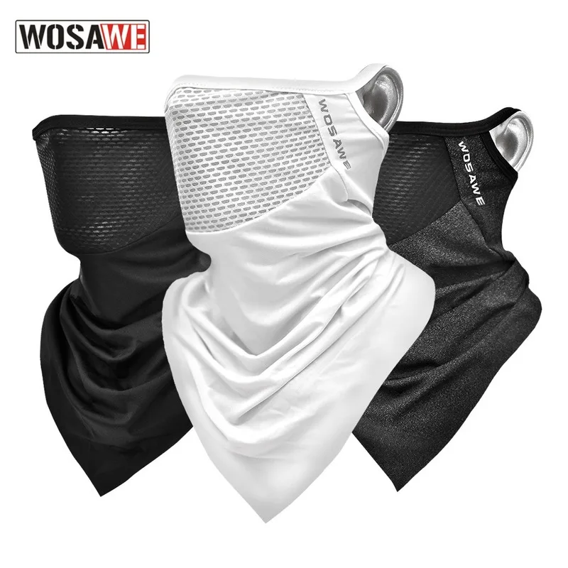 

Men Women Viscose Fiber Cycling Face Coverings Sunscreen Breathable Triangle Face Cover MTB Bike Outdoor Sports Face Mask Scarf