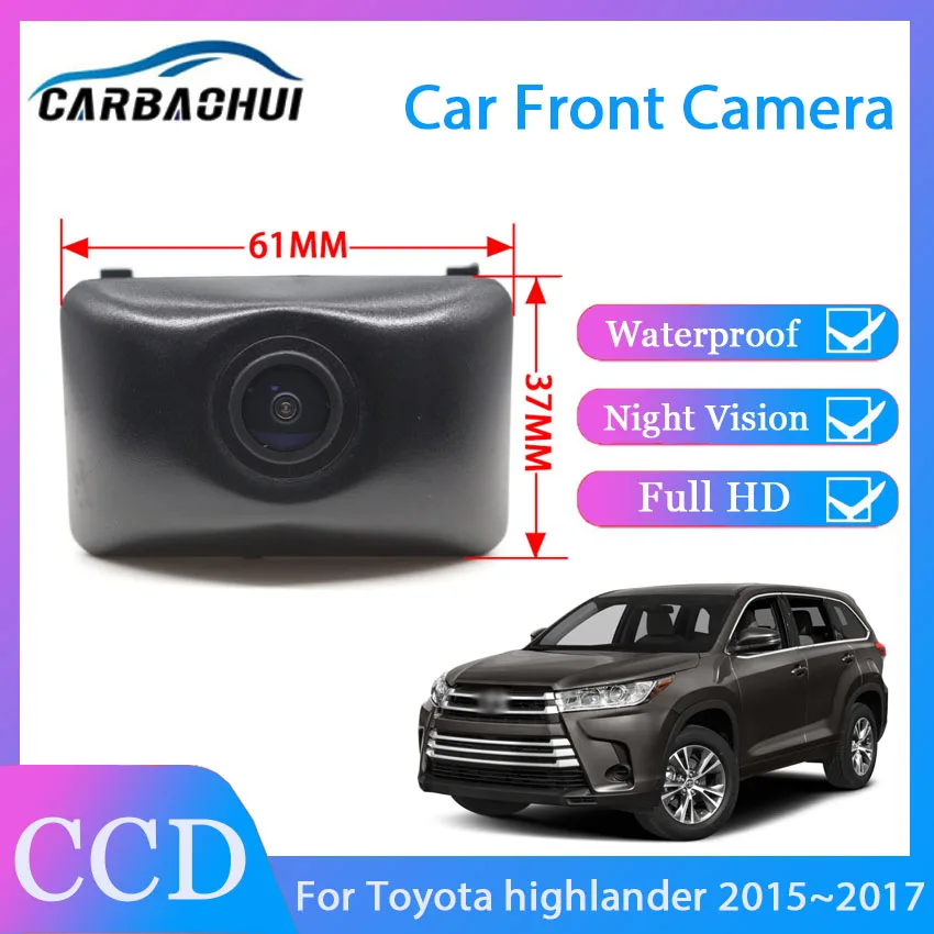 

170 degrees fisheye HD Car Front View Logo Camera front grille camera Waterproof Night Vision For Toyota highlander 2015~2017