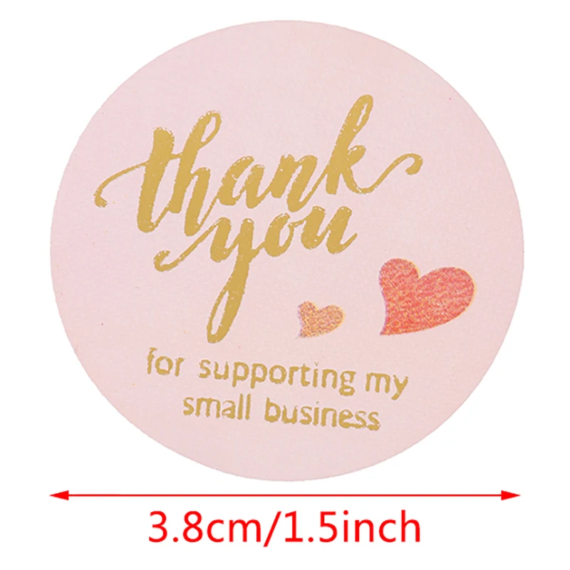 

500pcs/roll 1.5 Inch Labels Per Roll Cute Stickers for Cake Packaging Thank You Stickers