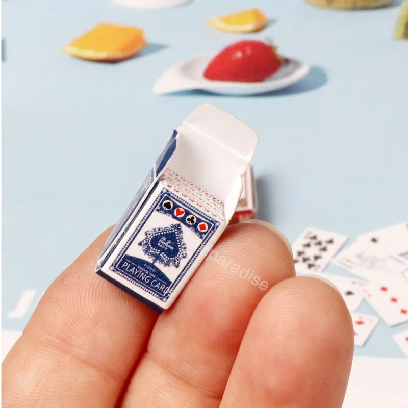 Миниатюрные предметы мини покерные игральные карты игрушки ролевые игры в покер