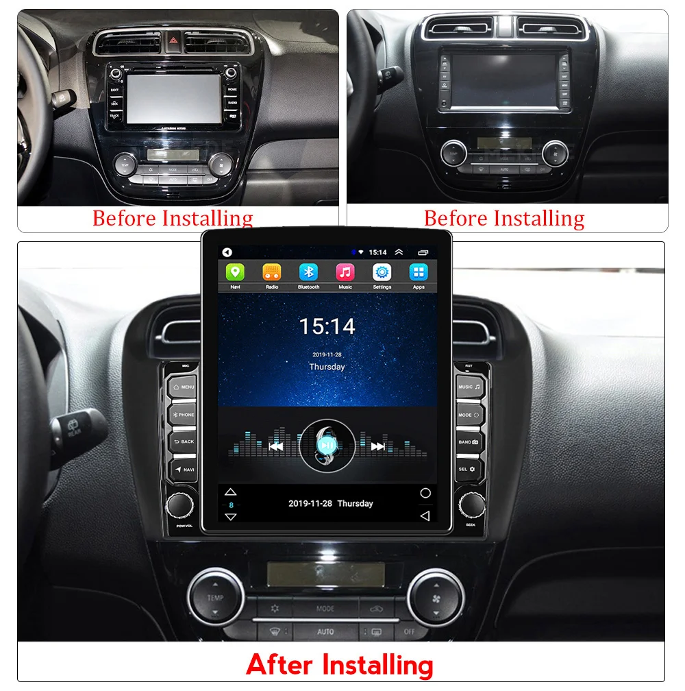 Автомобильный мультимедийный плеер для Mitsubishi mirage attrage GT G4 2012-2018 2 Din экран 9 7 дюйма