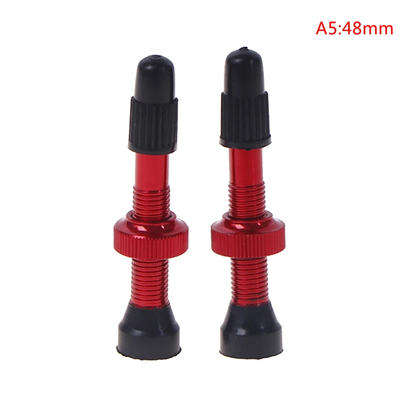 

Bike Tire Air Valve Bike Tubeless Wheel Valve Kit Copper Core Alloy Stem 48/55/60mm