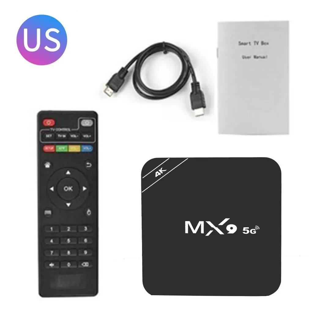 

MX9 RK3228A TV Smart Set-top Box 5G Version 4K High Definition Player Dual-band WIFI Network Set-top Box