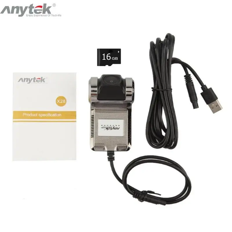 Anytek X28 1080P HD WiFi Автомобильный видеорегистратор камера видео рекордер 1G dvr ADAS