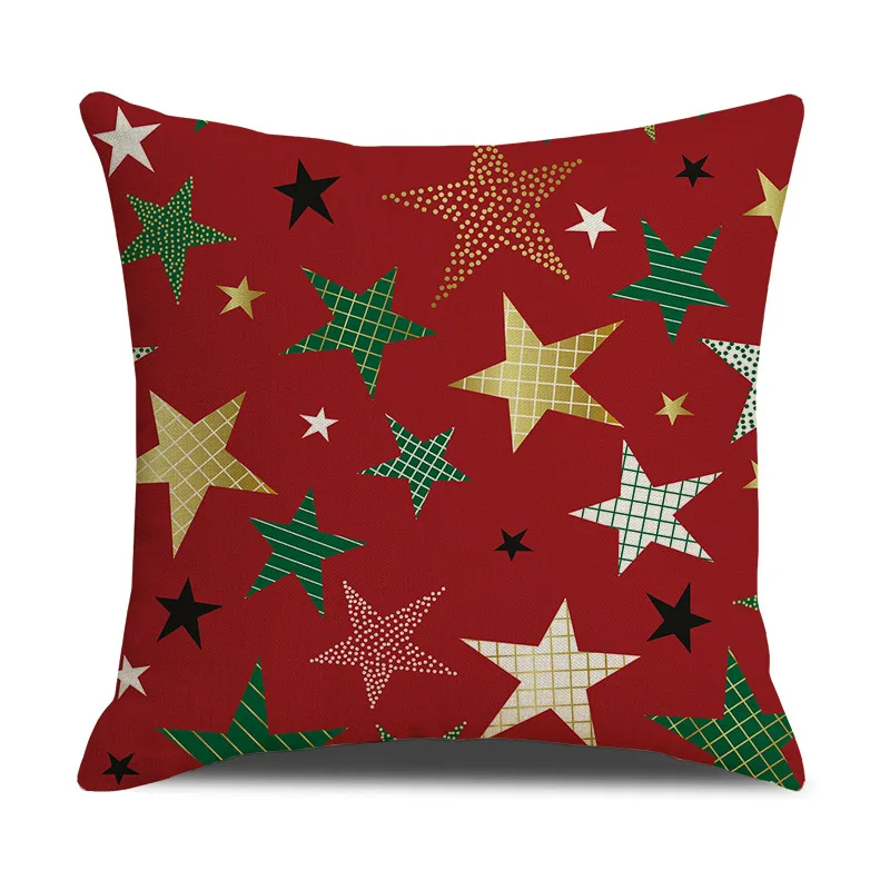 

45x45cm Merry Christmas Pillowcase Linen Throw Cushion Pillow Cover Printing Cushion Pillow Case Bedroom Office Decor
