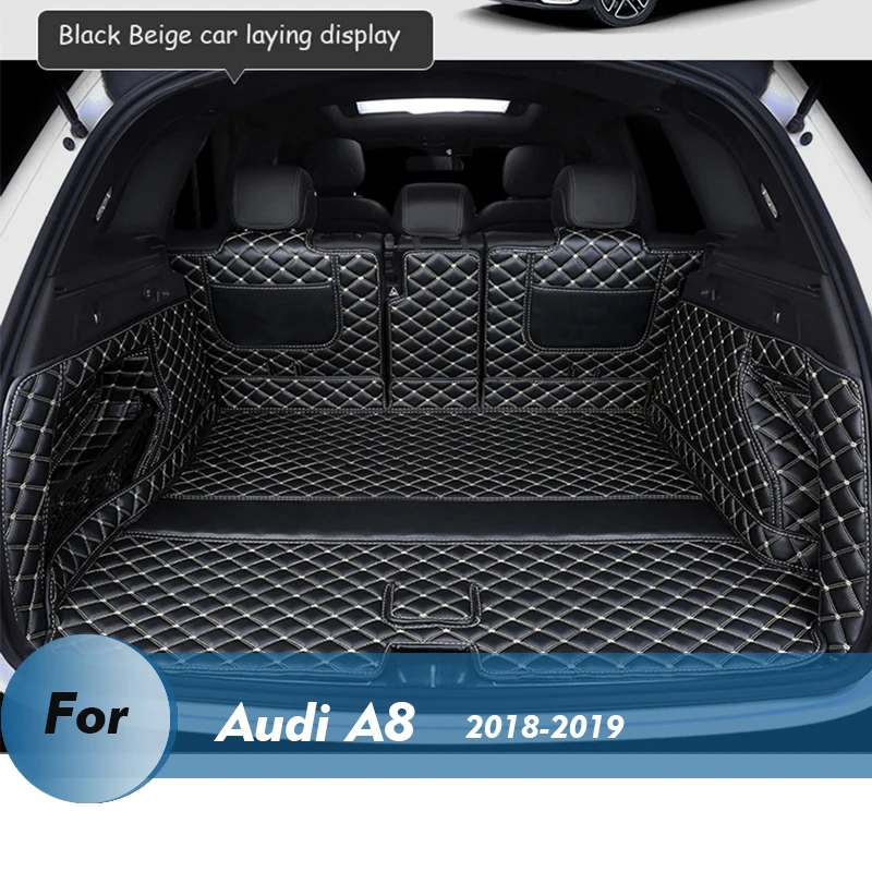 

Кожаные Коврики для багажника Audi A8 2018-2019, негибридные коврики для заднего багажника