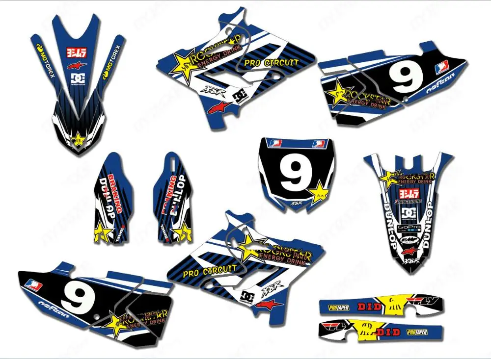 Графика команды на заказ фоны наклейки для YAMAHA YZ125 YZ250 YZ 125 YZ 250 125YZ