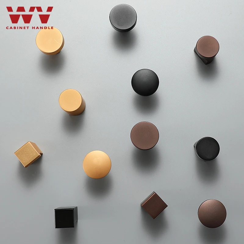 WV цинковый сплав твердый круглый одно отверстие коричневый Шкаф Ящики ручки