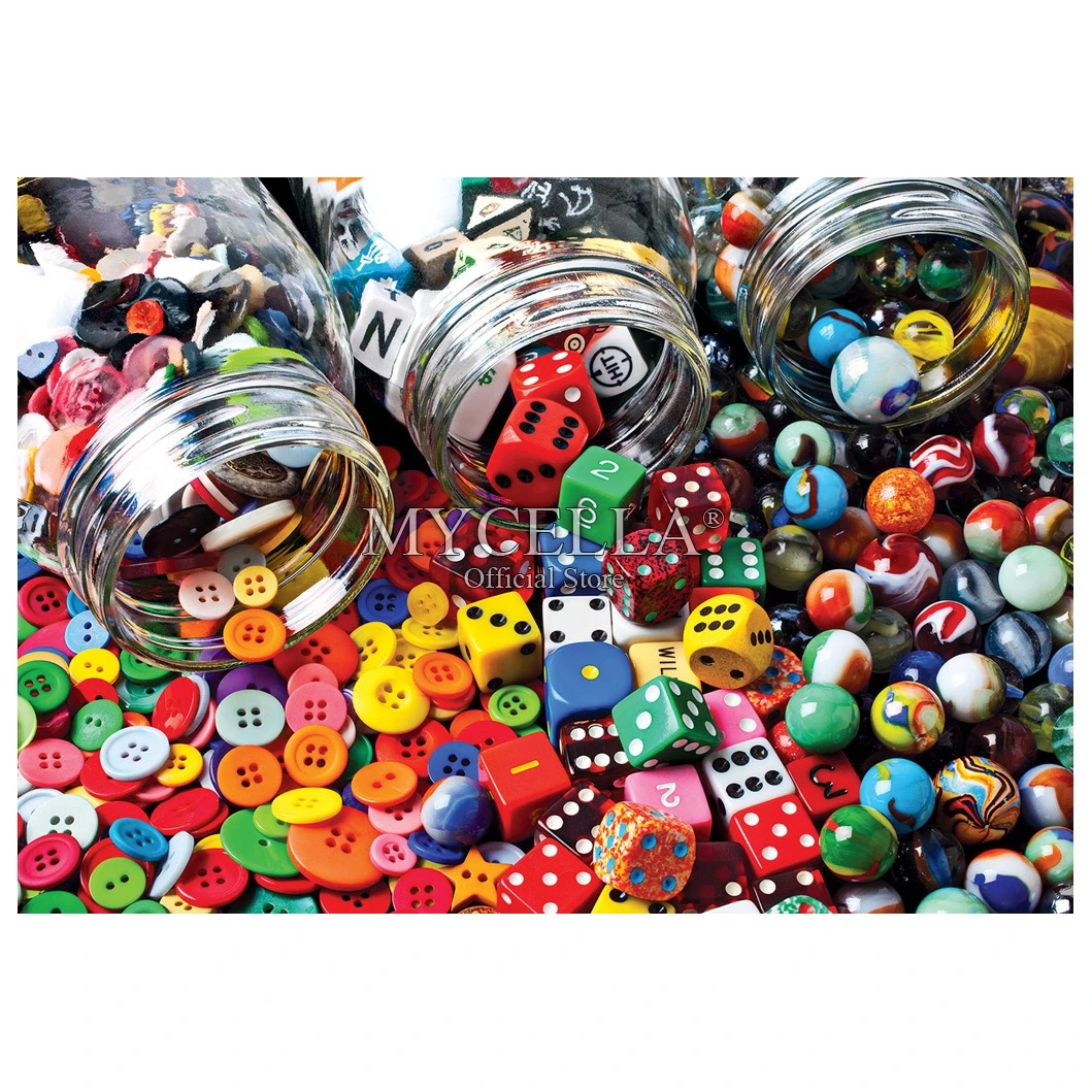 Buttons Dice 5d Diy Diamond Painting Cross Stitch Kit Needlework Mosaic Full Embroidery Christmas Posters Gifts | Дом и сад