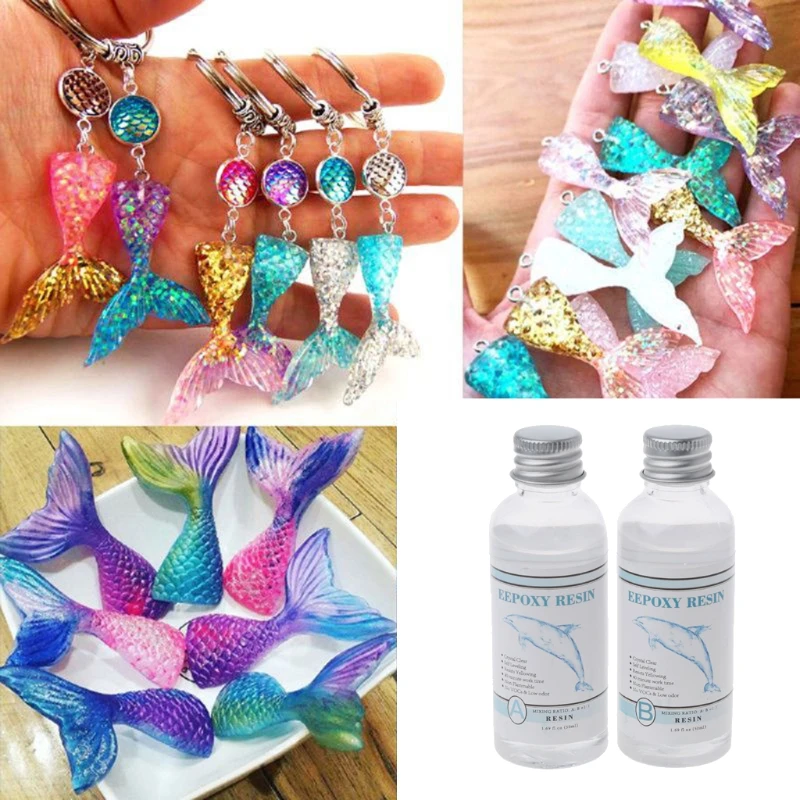 

3 Ounce Clear Crystal Resin AB Resin 1:1 Clear Hard Epoxy Resin Jewelry Making