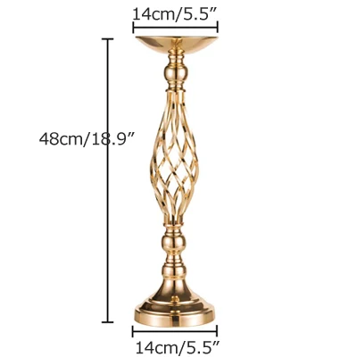 48cm Gold ERMAKOVA металлическая Цветочная композиция стойка для вазы подсвечник кронштейн канделябр главное украшение Свадебная вечеринка ужин отель украшения - Цвет: 48cm Gold