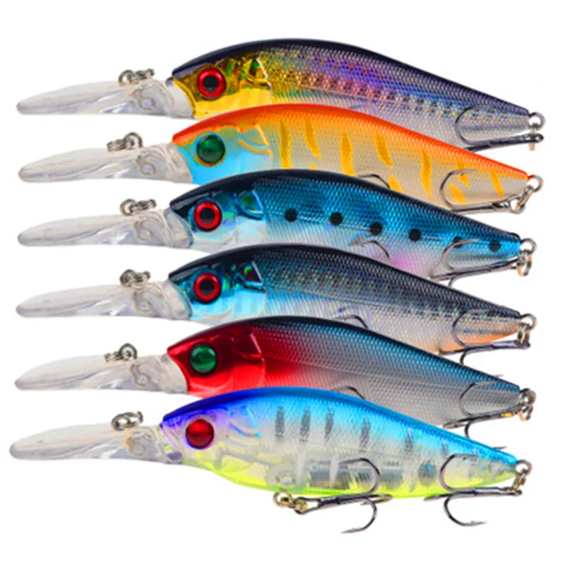 Лидер продаж 6 цветов мелкая приманка с длинным ртом для дороги рыболовные