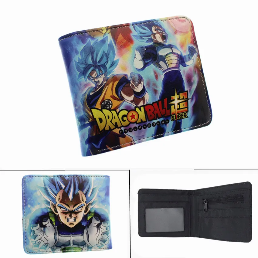 Аниме Dragon Ball Z кошелек Супер Saiyan Goku Vegetto для мальчиков и девочек карман на молнии для монет PU короткий держатель для карт