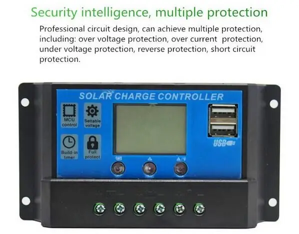 Хорошее качество 12/24V 10A20A30A популярные и дешевые PWM Тип максимальной точкой