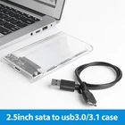 Корпус для внешнего жесткого диска 2,5 дюйма, SATA 3,0-USB 3,0, 5 Гбитс, ТБ