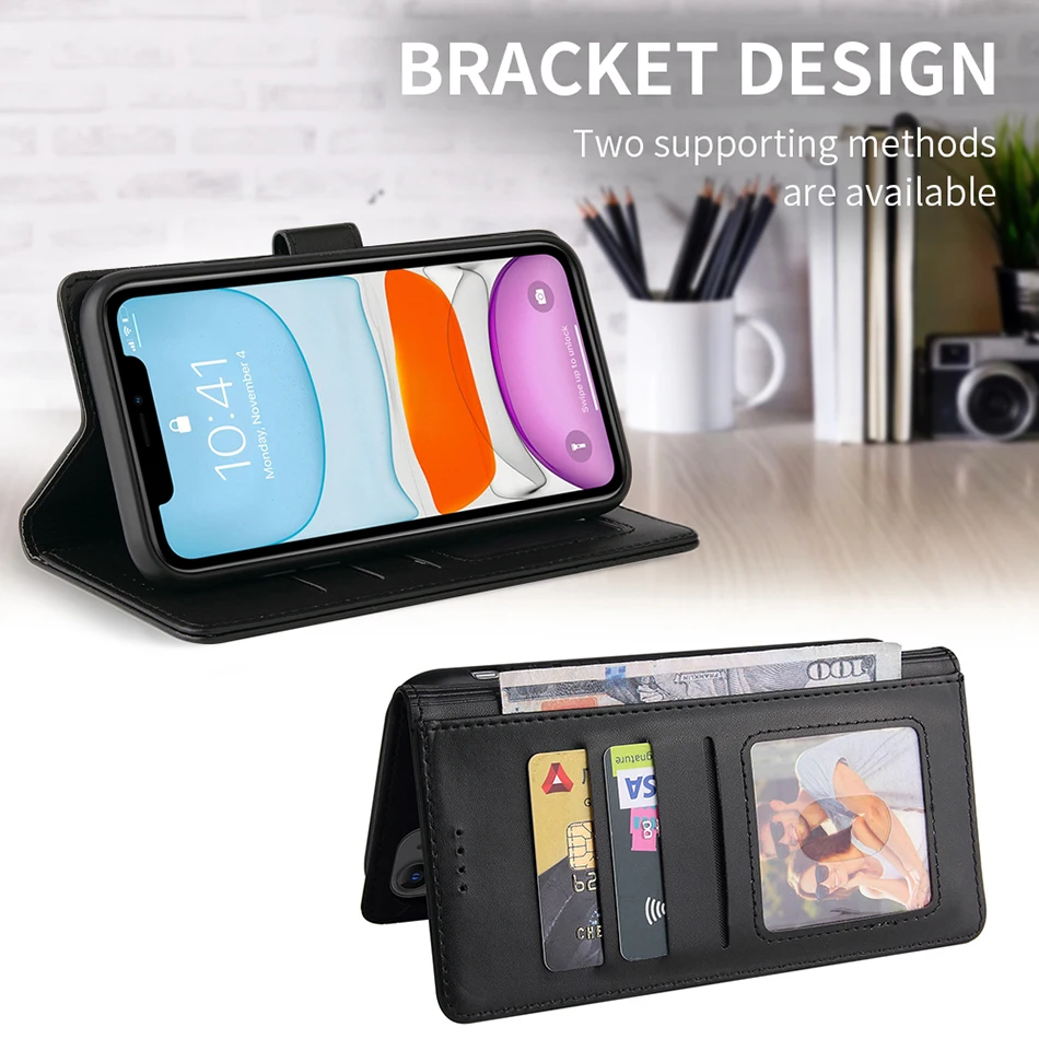 Кожаный чехол-кошелек для Etui OPPO A94 A92 A92S A93 A74 A72 A73 A53 A53S A52 A15 F19 F17 Pro | Мобильные