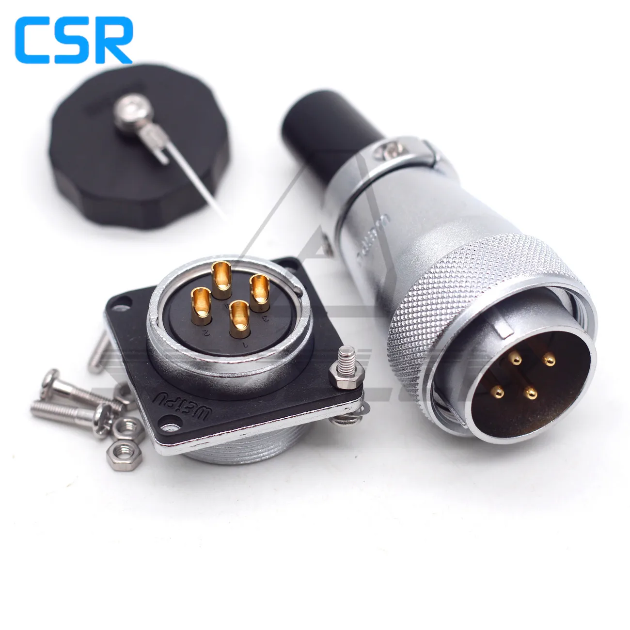 WEIPU WS28 серия водонепроницаемый разъем 4 контактный и гнездо 50A металлический