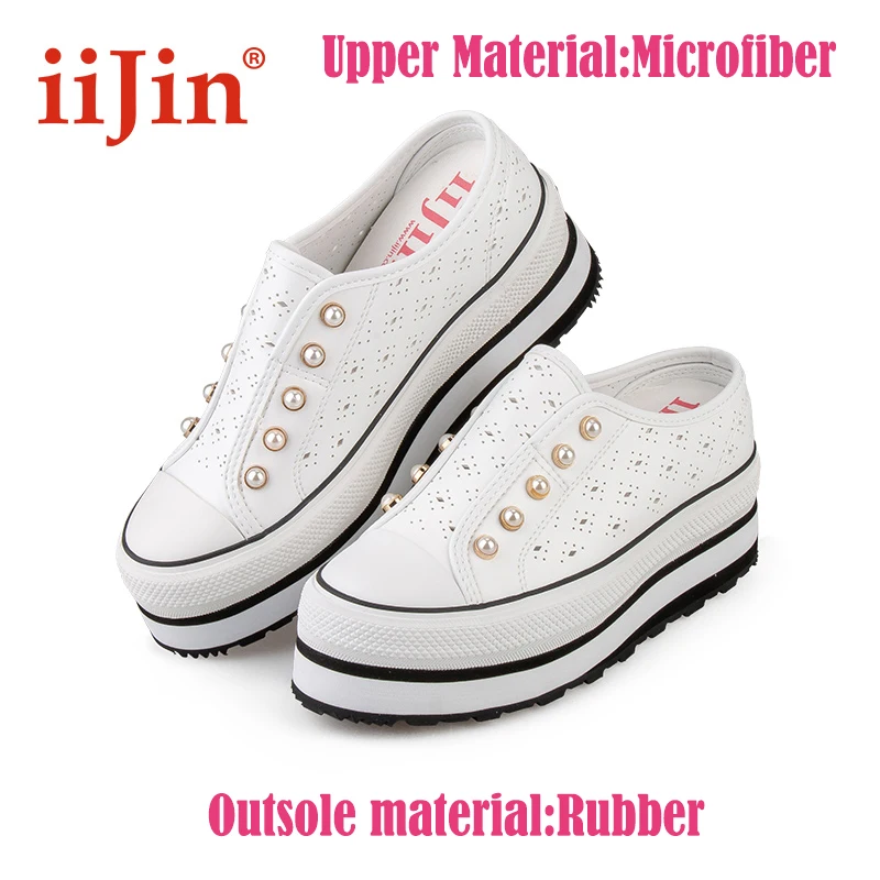 Женские туфли IIJIN на толстой подошве однотонные повседневные без застежки с