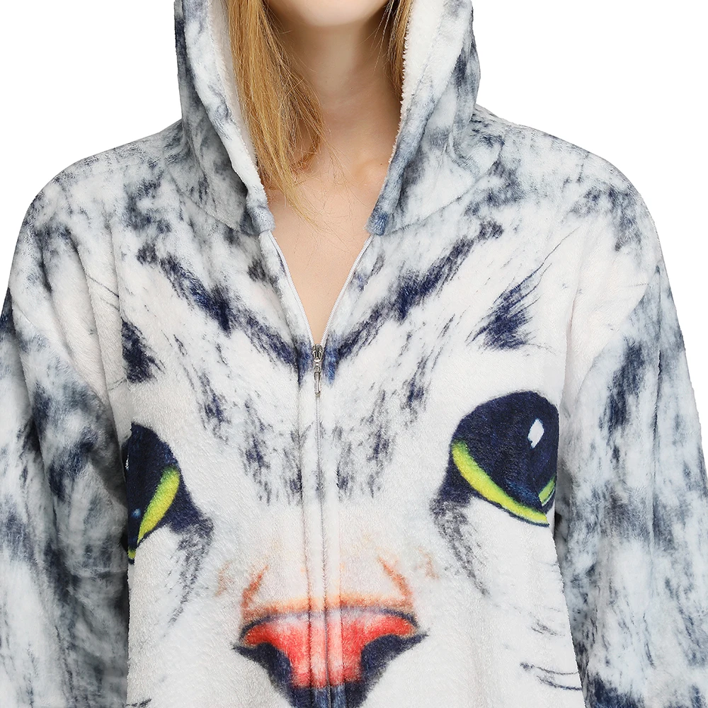 

New Animal 3D Cat One-Piece Animal Onesies for Unisex Adult Cartoon Onesie pajamas Teens Cosplay Costumes Sleepwear