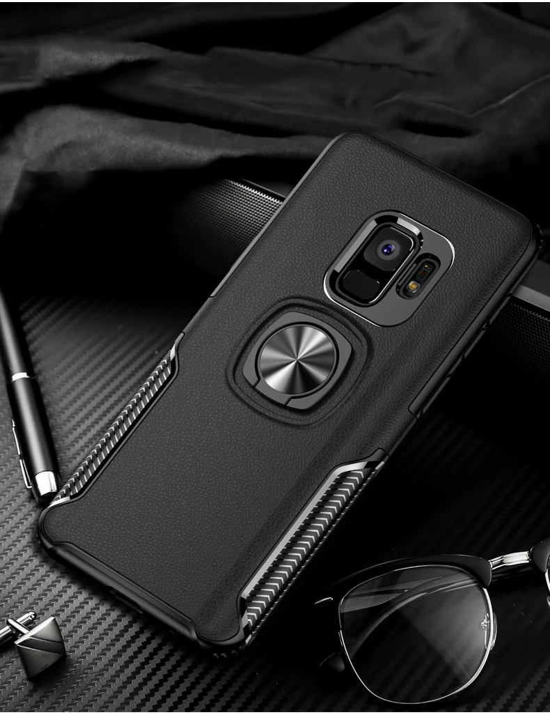 Чехол для телефона с магнитным кольцом Samsung Galaxy S8 S8plus S9 S9plus S10 S10plus S10E lite 5G мягкая