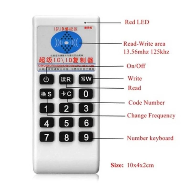 Handheld Frequency 125Khz-13.56MHZ Copier Cloner Duplicator RFID NFC IC Card Reader & Writer Access Control Tag | Безопасность и
