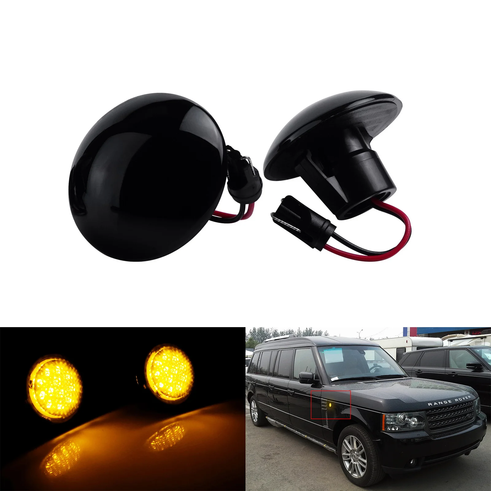 

For 2002-2012 Land Range Rover III L322 LED Side Indicator Repeater Light Lamps