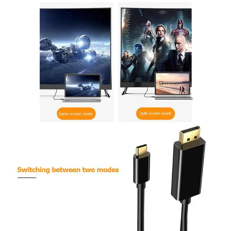 1 8 м USB C для DisplayPort Кабель usb type DP 1080P адаптер MacBook samsung Galaxy S9/S8 huawei mate 10 Pro USB-C |