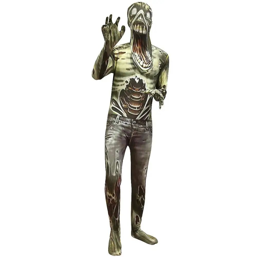 bodysuit mask Детский костюм для костюмированной вечеринки для мальчиков на Хеллоуин, костюм для косплея, костюм Zentai Stranger Things, 3 Боди, костюм для вечеринки с маской - Цвет: bodysuit mask