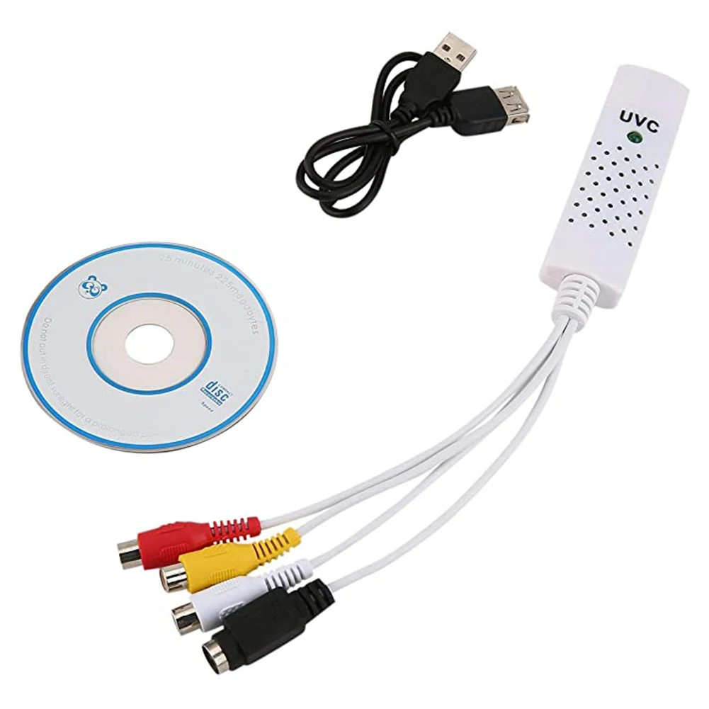 Портативный адаптер видеозахвата USB 2 0 VHS на DVD Карта для Win7/8/Vista JR сделки 1 комплект