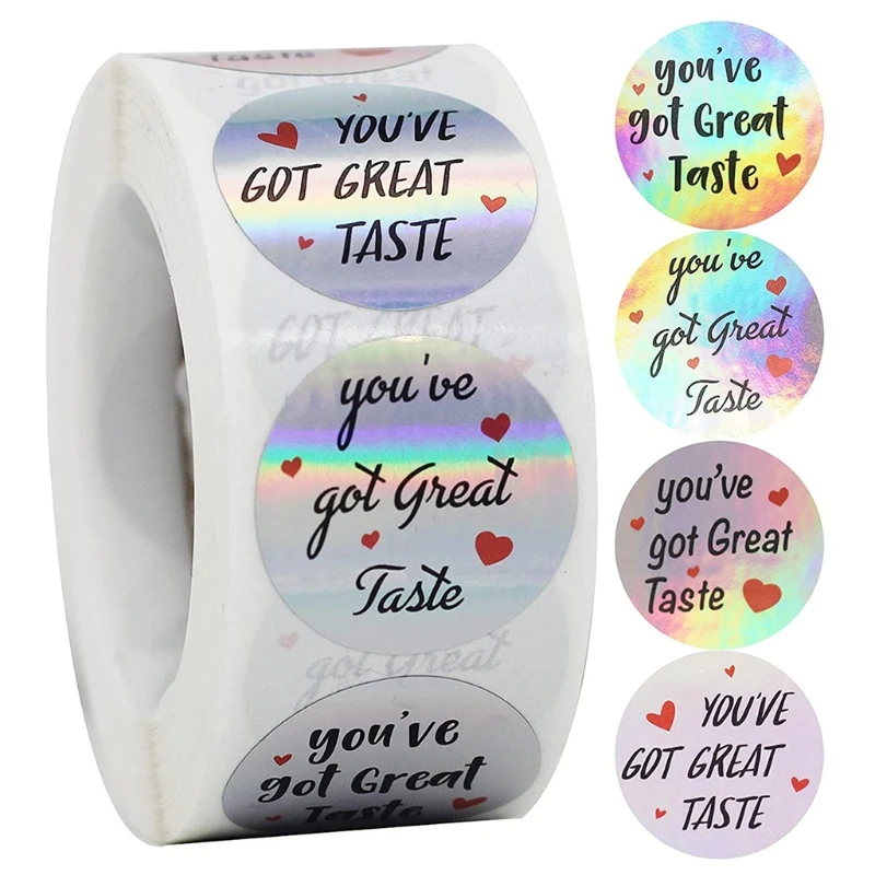 

500pcs Heart Great Taste Stickers Seal Labels Handmade Adhesive Sticker for Gift N58C