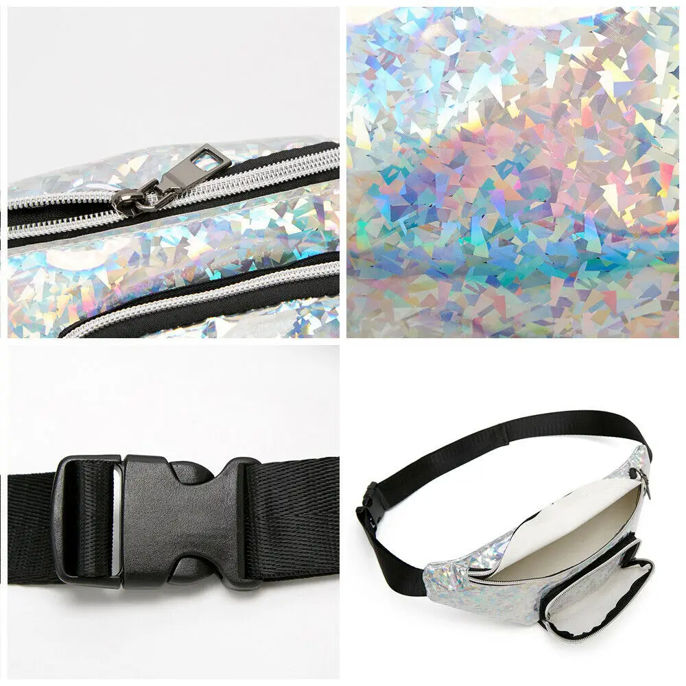 2019 Women Shiny Waist Fanny Pack Belt Bag Travel Hip Bum Fashion Casual Small Purse Chest Pouch Sport Holiday Money Wallet |