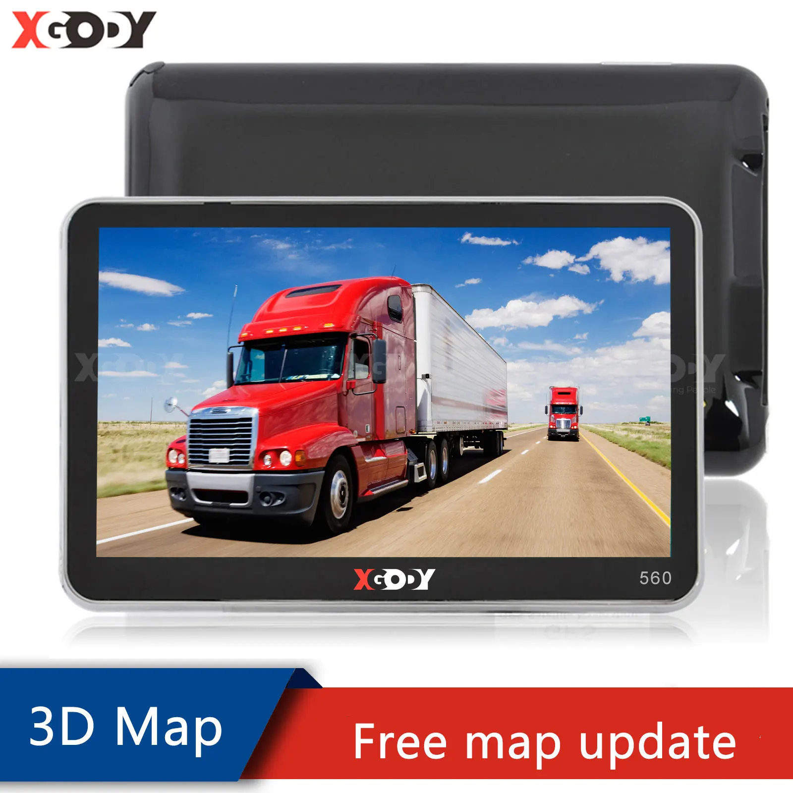Автомобильный навигатор XGODY 5 дюймов 128 м + 8 Гб Bluetooth AV IN FM MP3/MP4 плееры 2020 бесплатная