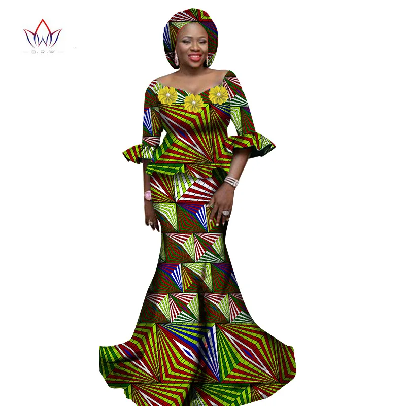 Женская африканская одежда комплект женского платья из 2 предметов топы и