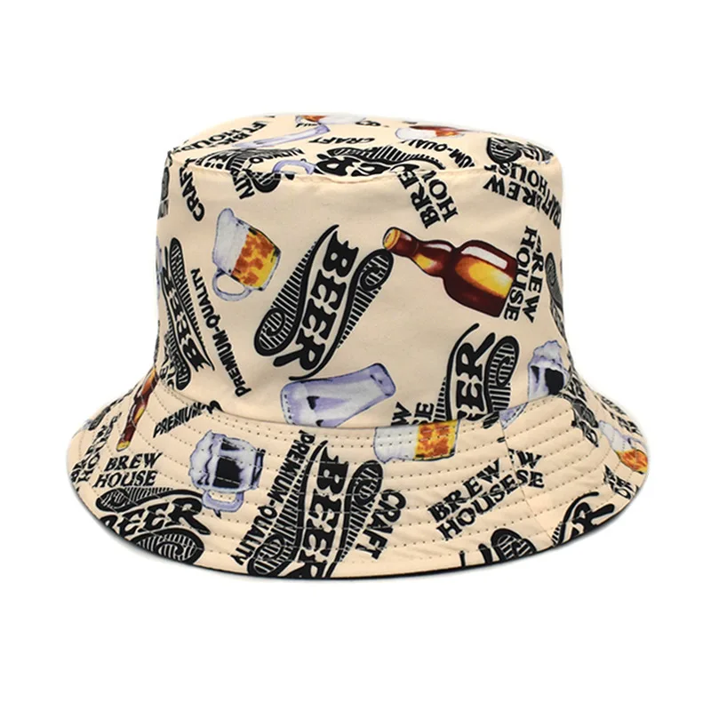 Панама в стиле Харадзюку для мужчин и женщин шляпа с надписью граффити рыбалки