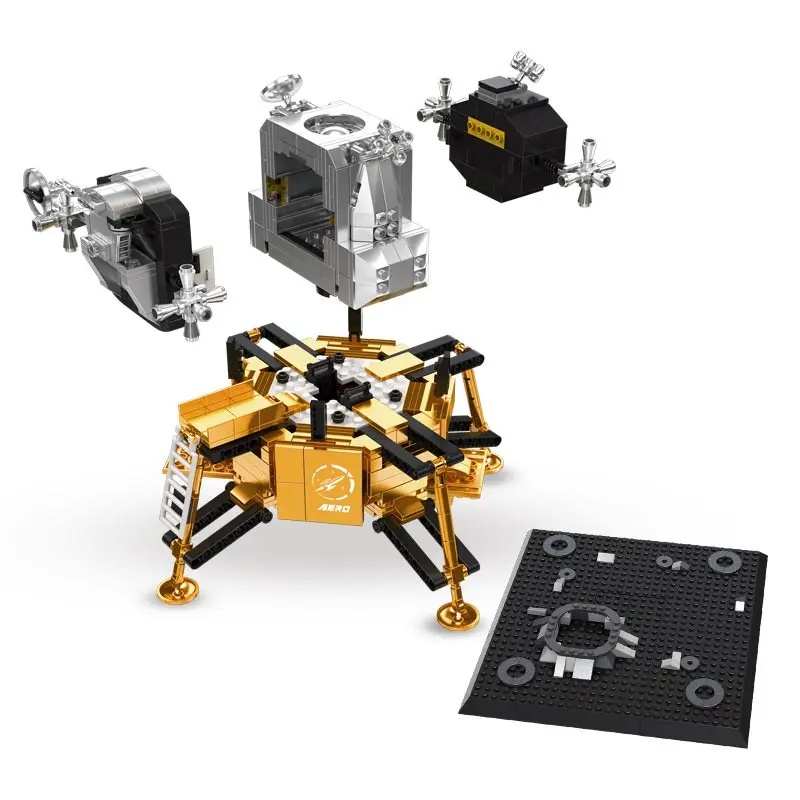 

New Mars Exploration Apolloa Model Building Blocks with Figures Bricks Set DIY Educational Toys for Children Collection Gifts