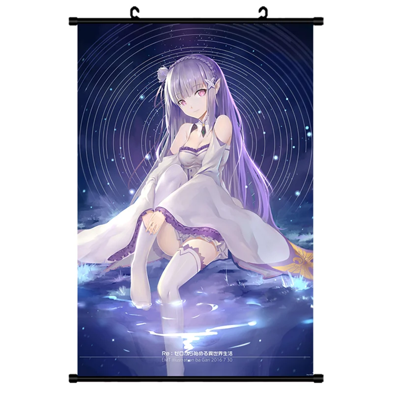 Японские Аниме декоративные картины Re Zero kara Hajimeru Isekai Seikatsu Emilia & Rem beатрис домашний