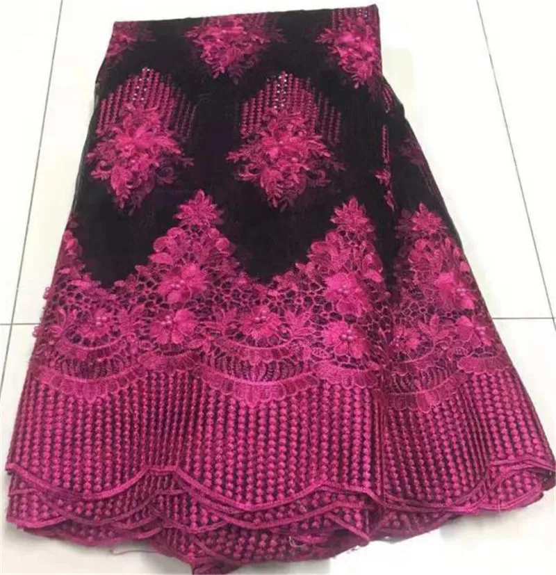 Фиолетовая африканская кружевная ткань 2020 высококачественное кружево