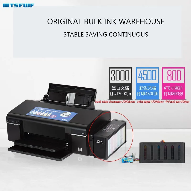 Оригинальный Wtsfwf 220V 110V EPSON L805 6 видов цветов струйный принтер A4 фото