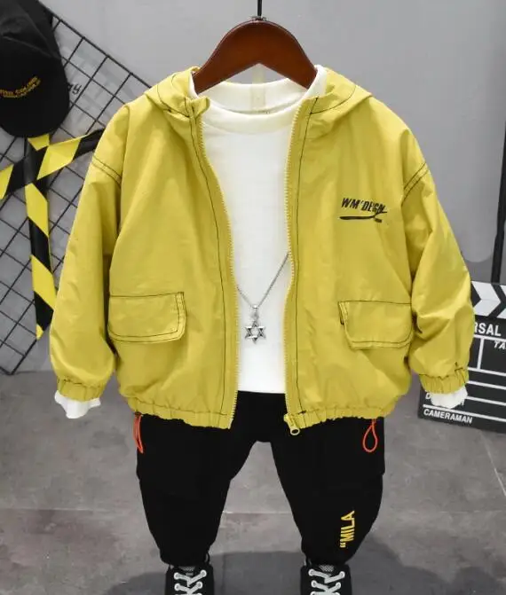 3pcs set Одежда для мальчиков Одежда для детей на весну и осень г. Новые детские хлопковые милые комплекты комплект одежды для маленьких мальчиков из 3 предметов Костюмы комплект одежды для малышей - Цвет: 3pcs set