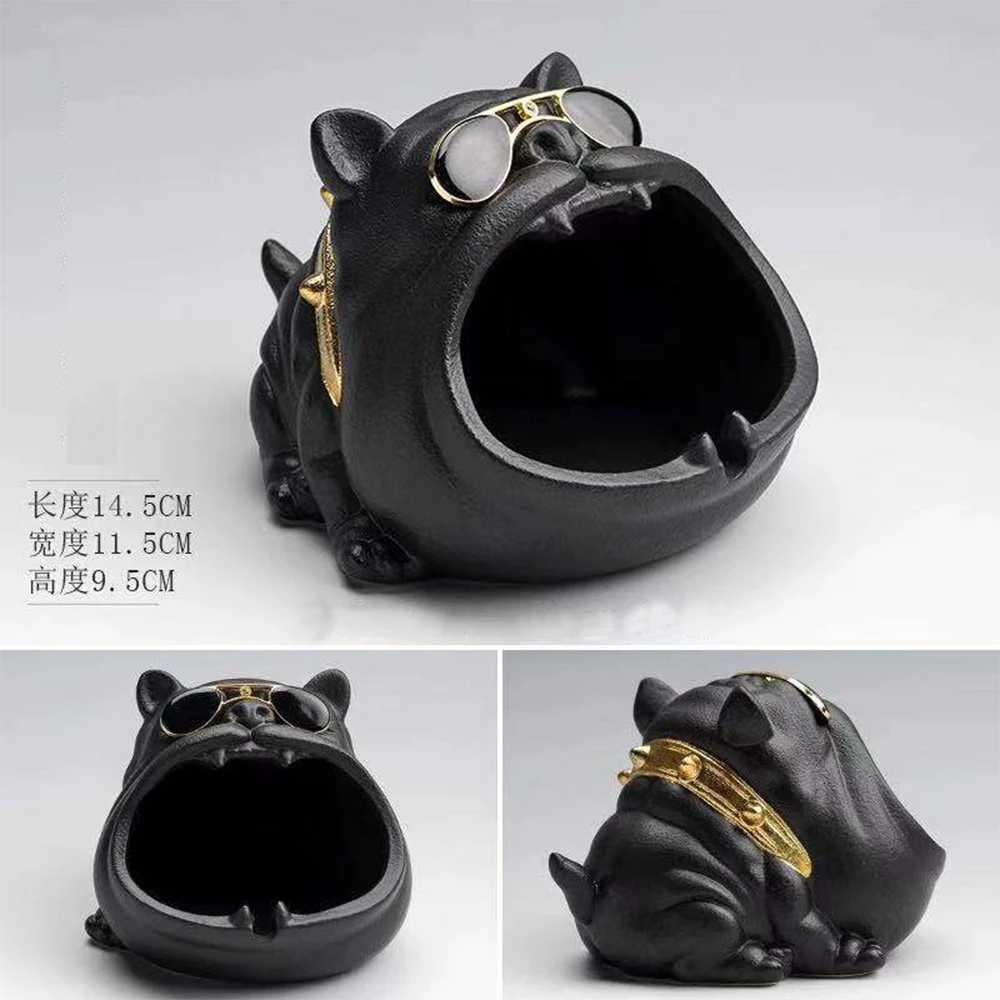 

Cartoon Dog Ashtray Creative Anti Fly Ash Household Large Capacity Cute Animal Resin Ashtray Home Decoration Gift for Boyfriend