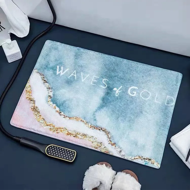 

Speyron Carpet Ins Nordic Style Plush Absorbent Mat Imitation Cashmere Non-slip Bathroom Door Mat Bathroom Mat Area Rug