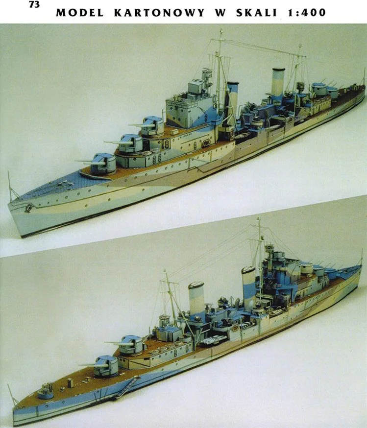 

1:400 British Sirius Air Defense Cruiser Paper Model Cruiser Model Military Fan Handmade