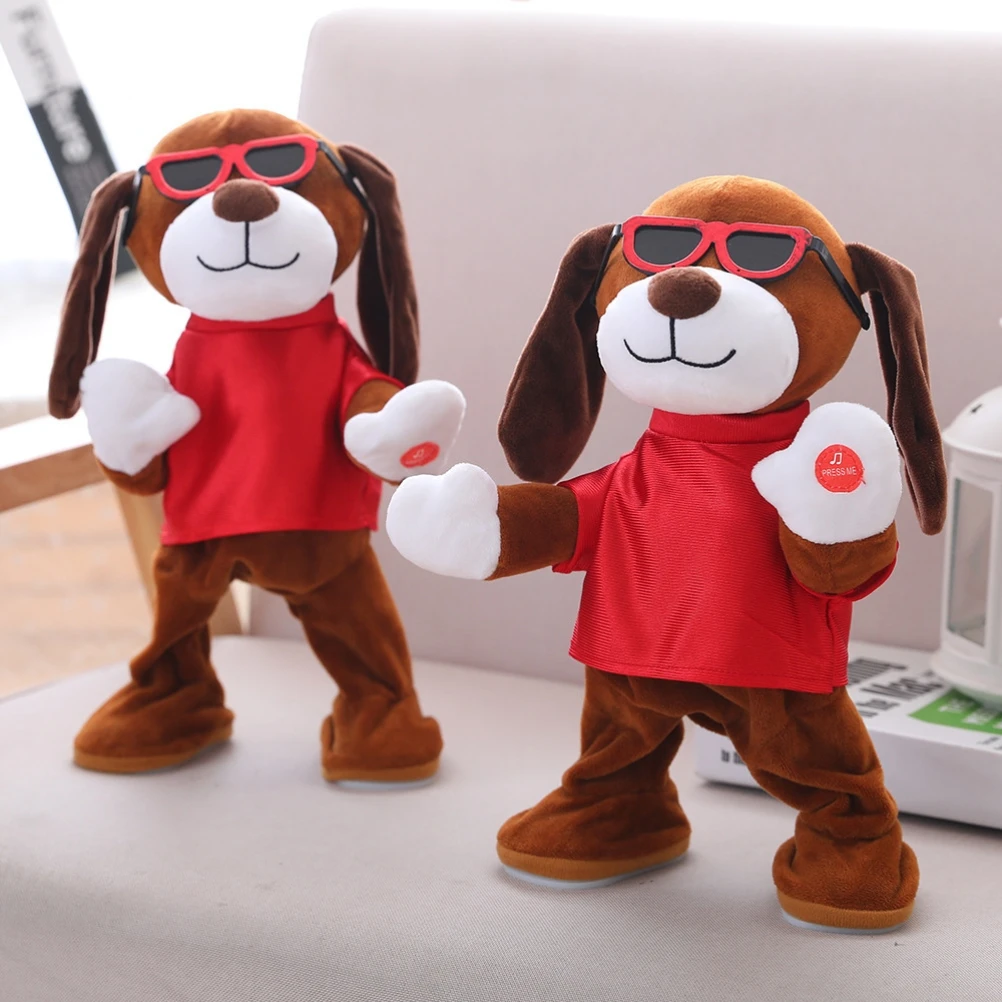 Electric Plush Pet Dogs Toys with Sunglasses Dog Stuffed Animal Toy Singing Talking and Dancing Electronic Interactive | Игрушки и хобби