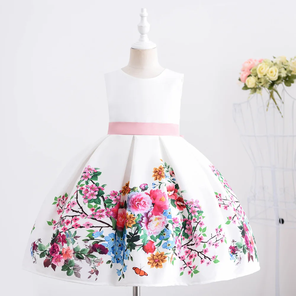 

Princess Satin A Line Flower Girl Dresses First Communion Dresses Birthday Christmas Gift Wedding Party Runway Show Pageant